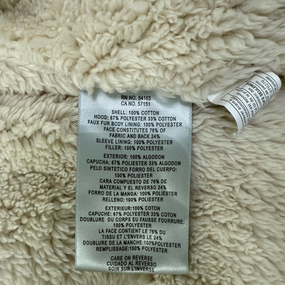 BNWOT Unisex Levi's Cozy Sherpa-Lined Jacket With Attached Hood Size M - Picture 5 of 12